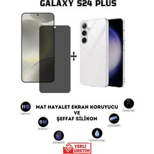 TechnoCase Samsung S24 Plus Mat Hayalet Ekran Koruyucu Esnek Nano ve Şeffaf Kılıf 2si Bir Arada