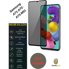 TechnoCase Samsung A71/A72/A73/M51 Uyumlu Mat Hayalet Nano Esnek Ekran Koruyucu Film