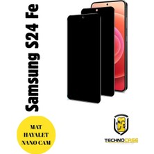 TechnoCase Samsung S24 Fe Mat Hayalet Nano Cam Darbelere Karşı Dayanıklı Esnek Nano Ekran Koruyucu