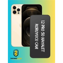 TechnoCase iPhone 12 Pro Uyumlu Tam Kapatan 5d Hayalet Koruyucu Cam