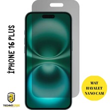 TechnoCase Iphone 16 Plus Mat Hayalet Nano Cam Darbelere Karşı Dayanıklı Esnek Nano Ekran Koruyucu