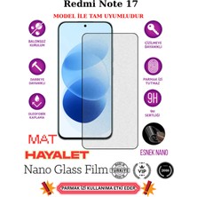 TechnoCase Redmi Note 17 Tam Uyumlu Mat Hayalet Privacy Esnek Nano Ekran Koruyucu Film