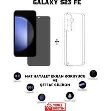 TechnoCase Samsung S23 Fe Mat Hayalet Ekran Koruyucu Esnek Nano ve Şeffaf Kılıf 2si Bir Arada