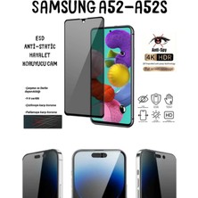 TechnoCase Samsung A52-A52S Hayalet Ekran Koruyucu 6d Tam Kapatan Esd Anti-Static Koruyucu Cam Diamond Glass