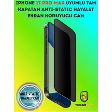 TechnoCase iPhone 17 Pro Max Anti-Static Hayalet Tam Kapatan Diamond Esd 9h Ekran Koruyucu Cam