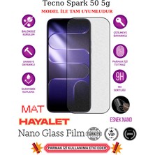 TechnoCase Tecno Spark 50 5g Tam Uyumlu Mat Hayalet Privacy Esnek Nano Ekran Koruyucu Film