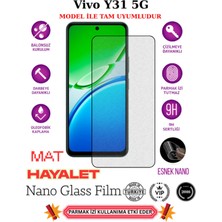 TechnoCase Vivo Y31 5g Tam Uyumlu Mat Hayalet Privacy Esnek Nano Ekran Koruyucu Film