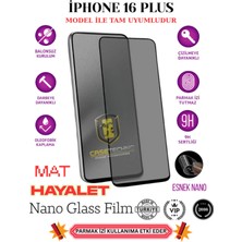 TechnoCase Iphone 16 Plus Tam Uyumlu Mat Hayalet Esnek Nano Ekran Koruyucu Film