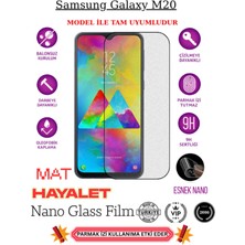TechnoCase Samsung Galaxy M20 Tam Uyumlu Mat Hayalet Privacy Esnek Nano Ekran Koruyucu Film