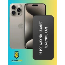 TechnoCase 15 Pro Max Uyumlu 5d Tam Kapatan Hayalet Koruyucu Cam