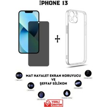 TechnoCase iPhone 13 Mat Hayalet Ekran Koruyucu Esnek Nano ve Şeffaf Kılıf 2si Bir Arada