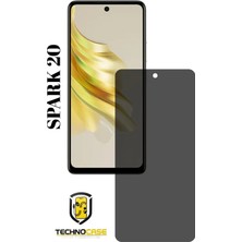 TechnoCase Tecno Spark 20 Mat Hayalet Nano Cam Darbelere Karşı Dayanıklı Esnek Nano Ekran Koruyucu