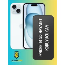 TechnoCase iPhone 13 Uyumlu Tam Kapatan 5d Hayalet Koruyucu Cam