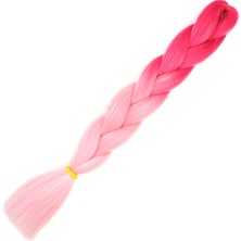 Aydogan's Ayd Simli Koyu Pembe / Pembe / Şeker Pembesi Ombreli Örgülük Saç 100 Gr.