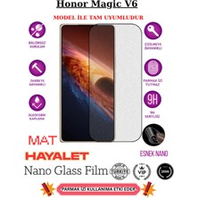 TechnoCase Honor Macig V6 Tam Uyumlu Mat Hayalet Privacy Esnek Nano Ekran Koruyucu Film