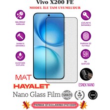 TechnoCase Vivo X200 Fe Tam Uyumlu Mat Hayalet Privacy Esnek Nano Ekran Koruyucu Film