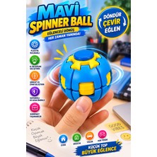Medushop Mavi Dönen Spinner Ball Top El Beceri Zeka Oyuncağı Renkli Döner Fidget Stres Oyuncağı
