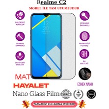 TechnoCase Realme C2 Tam Uyumlu Mat Hayalet Privacy Esnek Nano Ekran Koruyucu Film