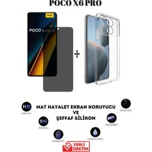 TechnoCase Poco X6 Pro Mat Hayalet Ekran Koruyucu Esnek Nano ve Şeffaf Kılıf 2si Bir Arada