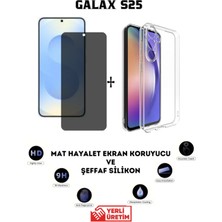 TechnoCase Samsung S25 Mat Hayalet Ekran Koruyucu Esnek Nano ve Şeffaf Kılıf 2si Bir Arada