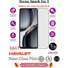 TechnoCase Tecno Spark Go 3 Tam Uyumlu Mat Hayalet Privacy Esnek Nano Ekran Koruyucu Film