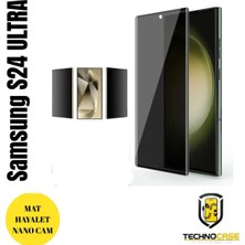 TechnoCase Samsung S24 Ultra Mat Hayalet Nano Cam Darbelere Karşı Dayanıklı Esnek Nano Ekran Koruyucu