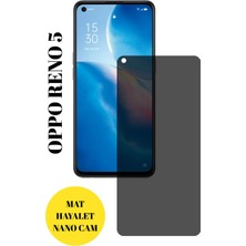 TechnoCase Oppo Reno 5 Mat Hayalet Nano Cam Darbelere Karşı Dayanıklı Esnek Nano Ekran Koruyucu