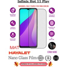 TechnoCase Infinix Hot 11 Play Tam Uyumlu Mat Hayalet Privacy Esnek Nano Ekran Koruyucu Film