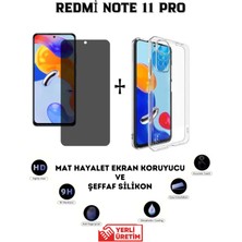 TechnoCase Redmi Note 11 Pro Mat Hayalet Ekran Koruyucu Esnek Nano ve Şeffaf Kılıf 2si Bir Arada