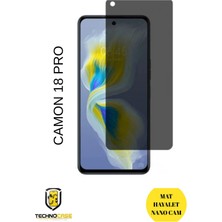 TechnoCase Tecno CAMON18 Pro Mat Hayalet Nano Cam Darbelere Karşı Dayanıklı Esnek Nano Ekran Koruyucu