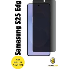 TechnoCase Samsung S25 Edge Hayalet Cam Mat Nano Ekran Koruyucu Darbelere Karşı Dayanıklı Flexible Nano Cam