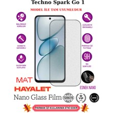 TechnoCase Tecno Spark Go 1 Tam Uyumlu Mat Hayalet Privacy Esnek Nano Ekran Koruyucu Film
