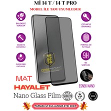 TechnoCase Mi 14T/14T Pro Tam Uyumlu Mat Hayalet Esnek Nano Ekran Koruyucu Film