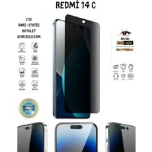 TechnoCase Redmi 14 C Uyumlu Hayalet Ekran Koruyucu 6d Tam Kapatan Esd Anti-Static Koruyucu Cam