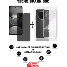 TechnoCase Tecno Spark 30 C Mat Hayalet Ekran Koruyucu Esnek Nano ve Şeffaf Kılıf 2si Bir Arada