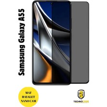 TechnoCase Samsung A55 Mat Hayalet Nano Cam Darbelere Karşı Dayanıklı Esnek Nano Ekran Koruyucu