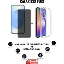 TechnoCase Samsung S25 Plus Mat Hayalet Ekran Koruyucu Esnek Nano ve Şeffaf Kılıf 2si Bir Arada