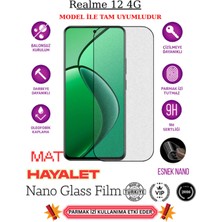 TechnoCase Realme 12 4g Tam Uyumlu Mat Hayalet Privacy Esnek Nano Ekran Koruyucu Film