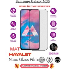 TechnoCase Samsung Galaxy M30 Tam Uyumlu Mat Hayalet Privacy Esnek Nano Ekran Koruyucu Film
