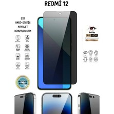 TechnoCase Redmi 12 Uyumlu Hayalet Ekran Koruyucu 6d Tam Kapatan Esd Anti-Static Koruyucu Cam