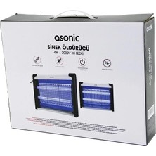 Varsoph 2 Ledli Sinek Öldürücü Cız Makine 4W - 2000V 30M2 Etkinlik Alanı AS-A28 (5468)