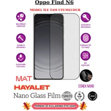 TechnoCase Oppo Find N6 Tam Uyumlu Mat Hayalet Privacy Esnek Nano Ekran Koruyucu Film