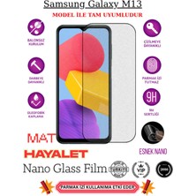 TechnoCase Samsung Galaxy M13 Tam Uyumlu Mat Hayalet Privacy Esnek Nano Ekran Koruyucu Film