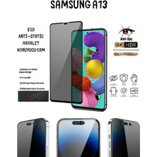 TechnoCase Samsung A13 Hayalet Ekran Koruyucu 6d Tam Kapatan Esd Anti-Static Koruyucu Cam Diamond Glass