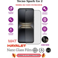 TechnoCase Tecno Spark Go 2 Tam Uyumlu Mat Hayalet Privacy Esnek Nano Ekran Koruyucu Film