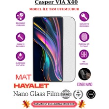 TechnoCase Casper Vıa X40 Tam Uyumlu Mat Hayalet Privacy Esnek Nano Ekran Koruyucu Film