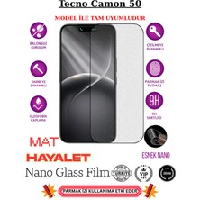 TechnoCase Tecno Camon 50 Tam Uyumlu Mat Hayalet Privacy Esnek Nano Ekran Koruyucu Film