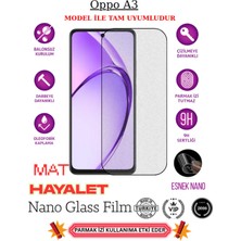 TechnoCase Oppo A3 Tam Uyumlu Mat Hayalet Privacy Esnek Nano Ekran Koruyucu Film