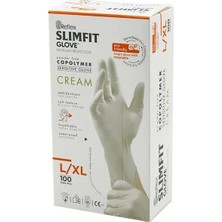 Varsoph Reflex Slimfit Glove KOD-028 L-Xl Krem Pudrasız Muayene Eldiven 100LÜ (5468)