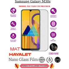 TechnoCase Samsung Galaxy M30S Tam Uyumlu Mat Hayalet Privacy Esnek Nano Ekran Koruyucu Film